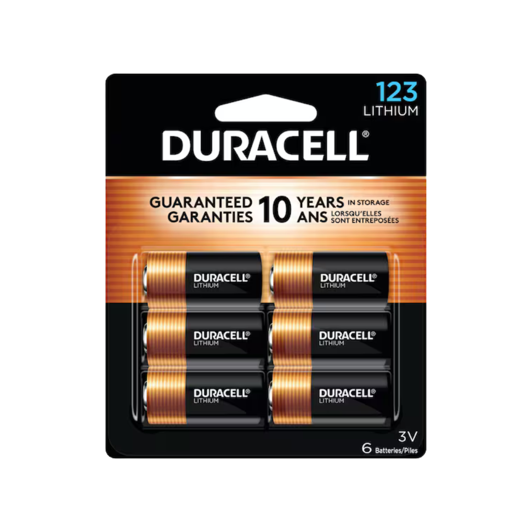 Duracell High-Power CR123A 3V Lithium Battery (6-Pack)