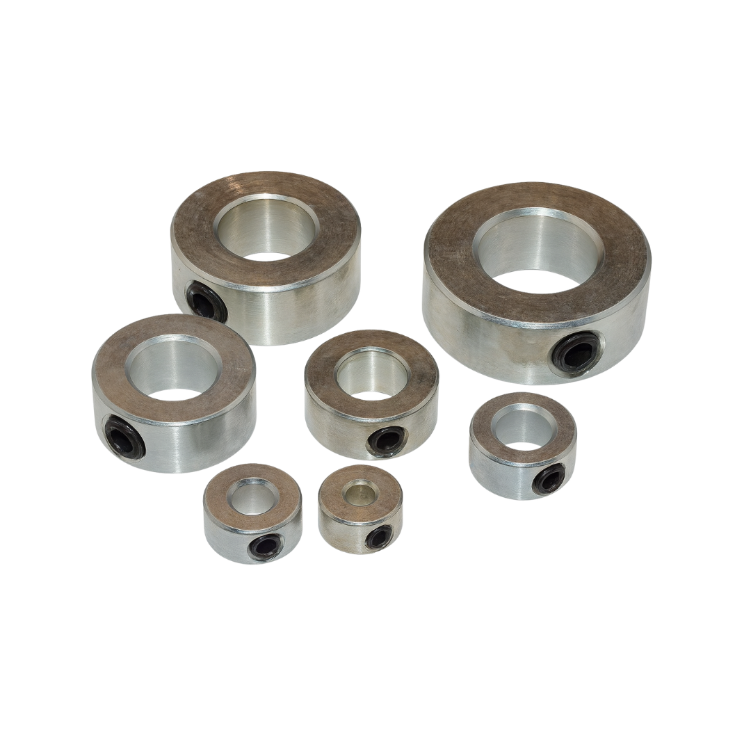Adjustable Drill Stop Collar Set, 7-Piece Sizes 1/8–1/2