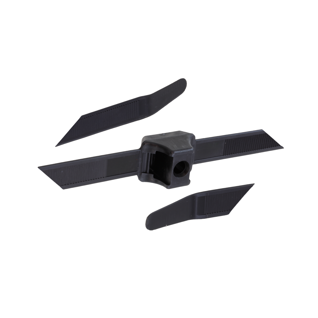 Heat-Resistant Nylon Dual Clamp Tie 19.2" - 150 lb Tensile Strength (Black)